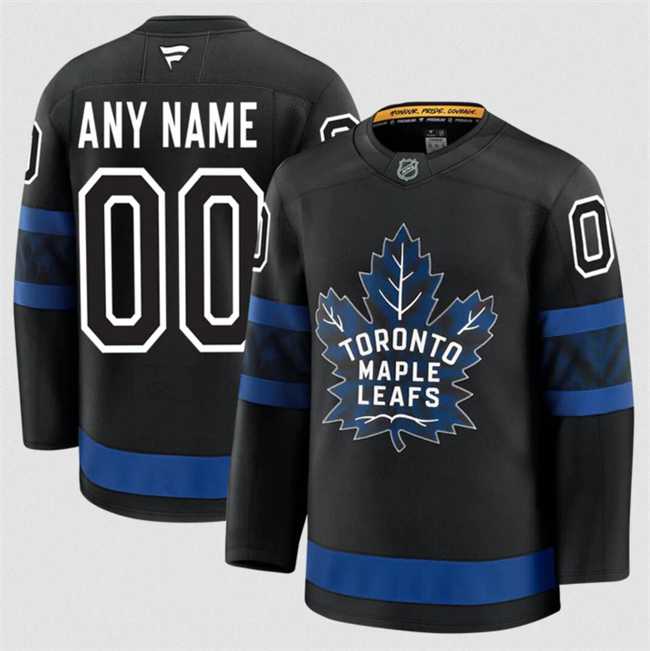 Mens Toronto Maple Leafs Active Player Custom Black 2024-25 Alternate Stitched Hockey Jersey